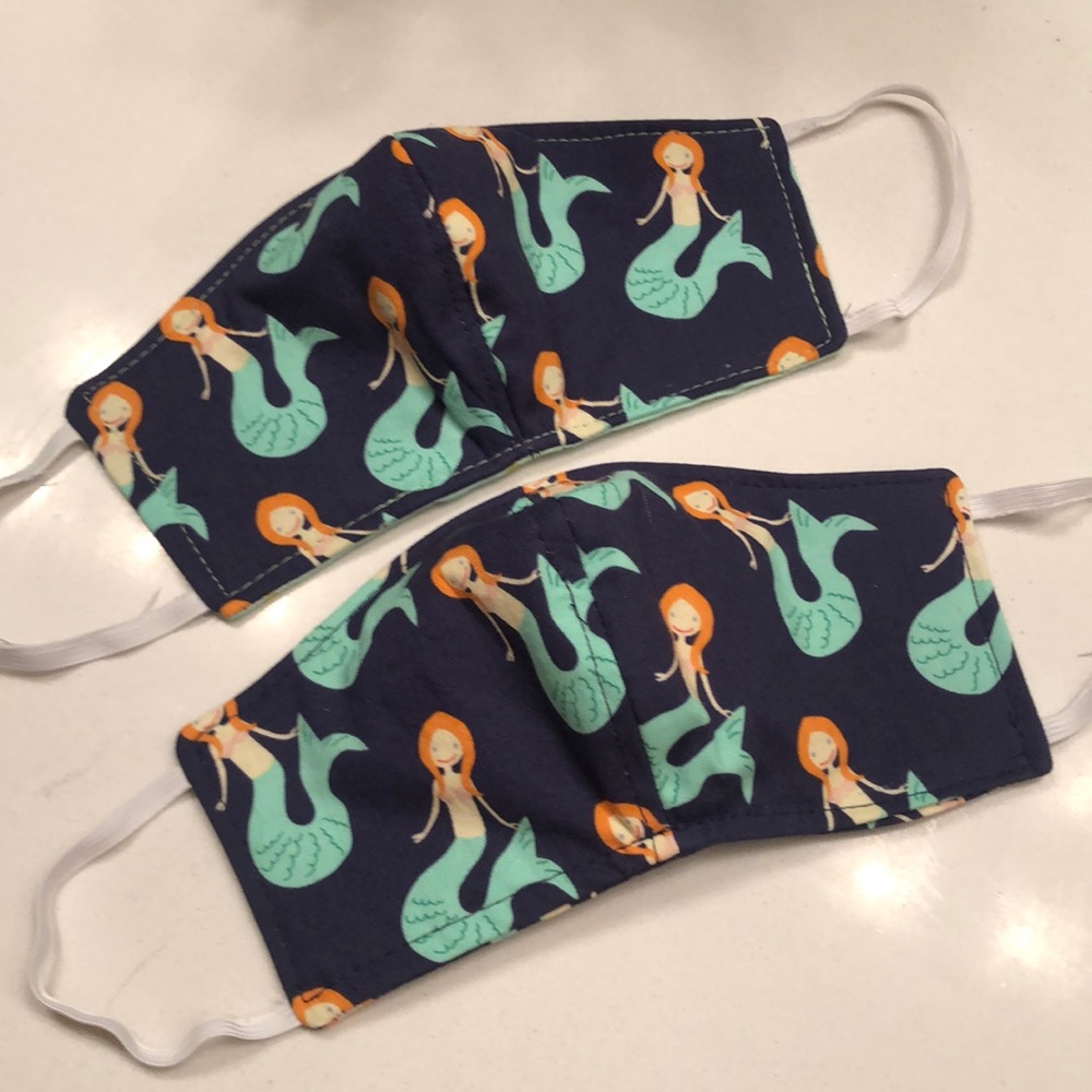 Two Double Layer Reversible Washable Face Masks